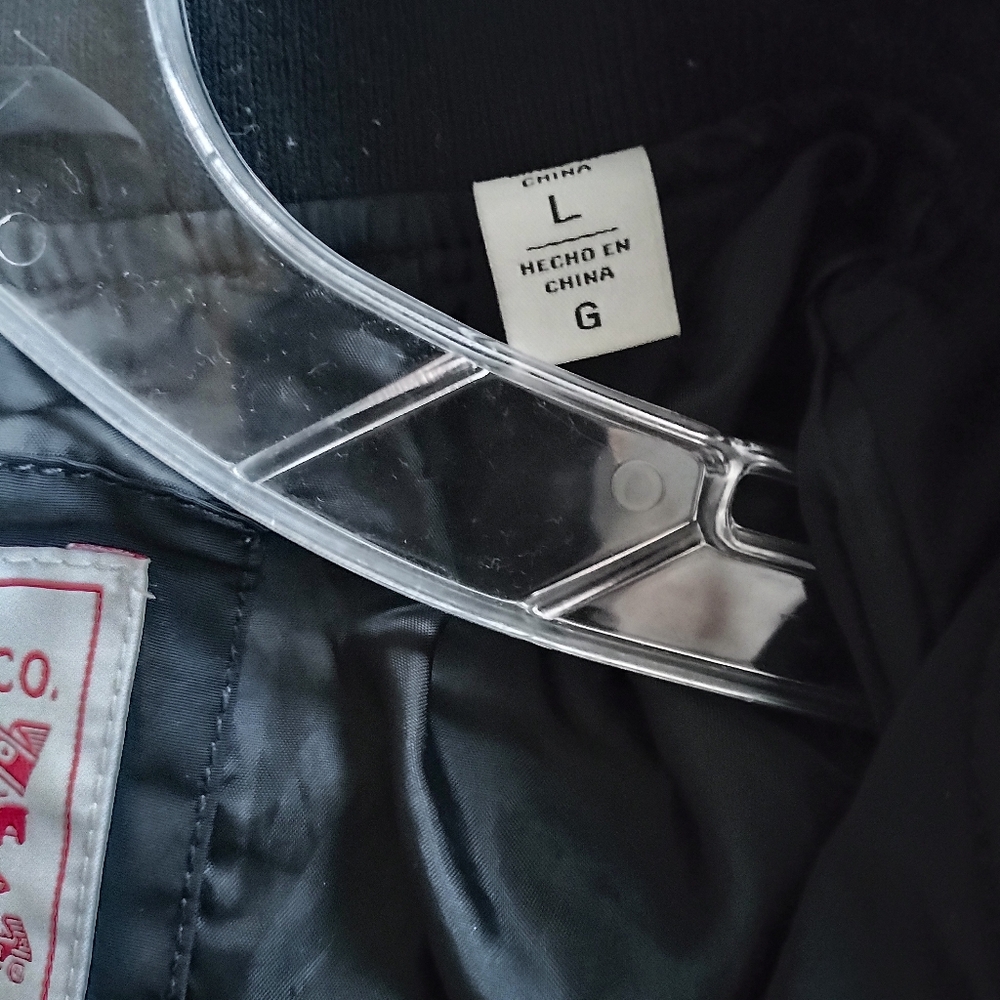 Levi's Lightweight Zip-Detail Bomber Black Jacket L - Picture 8 of 9